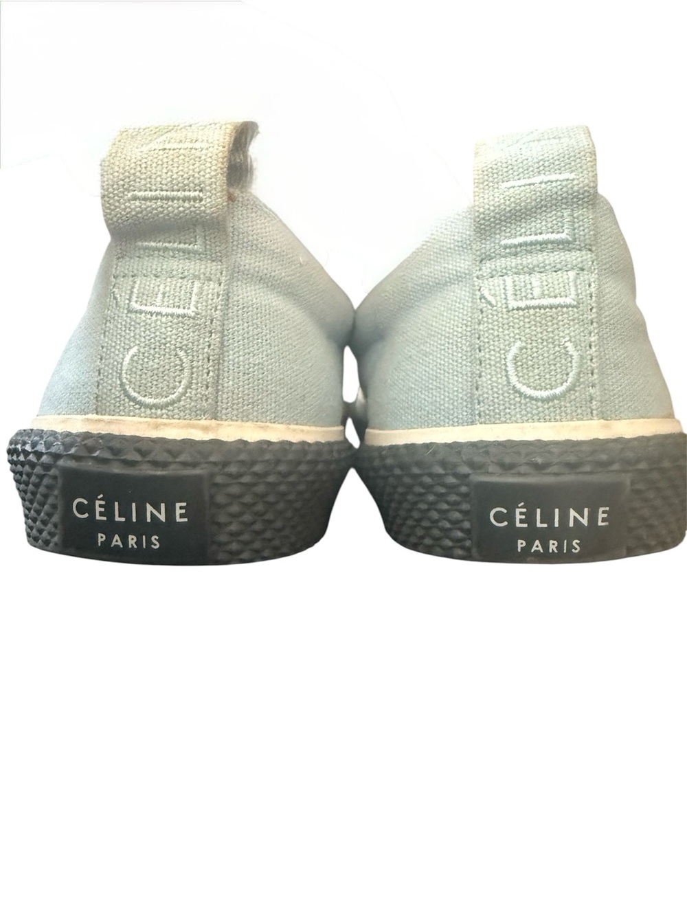 Celine Canvas 180° Low Top Sneakers Light Blue Lace-Up Size 40 (US M7, W9) - Picture 12 of 12
